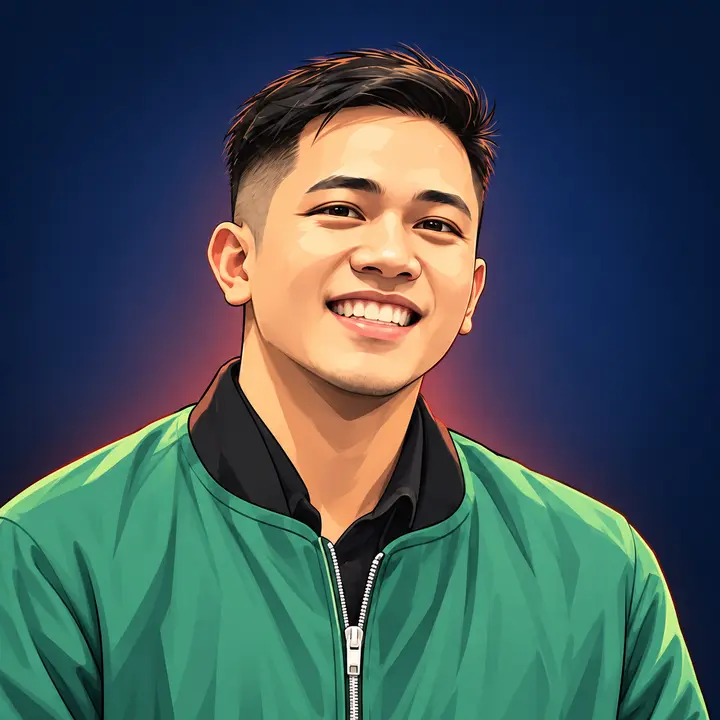Illustrated portrait of Jerwin